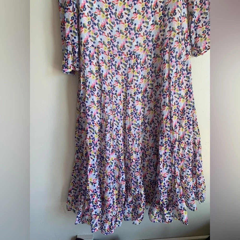 Boden Multicolor Floral Long Sleeve Dress Women Size 6R Spring Outfit Clothing
